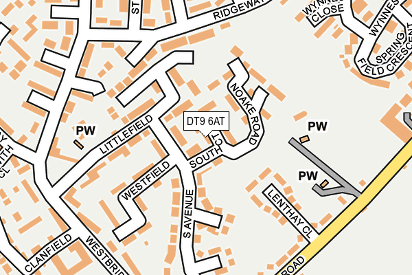 DT9 6AT map - OS OpenMap – Local (Ordnance Survey)