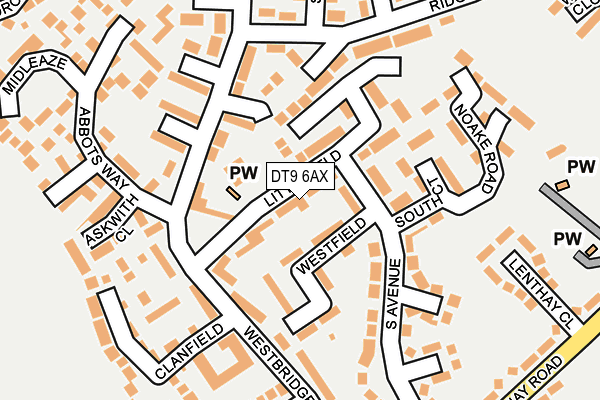 DT9 6AX map - OS OpenMap – Local (Ordnance Survey)