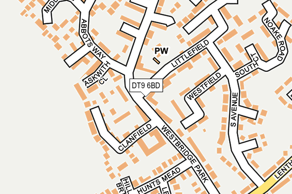 DT9 6BD map - OS OpenMap – Local (Ordnance Survey)