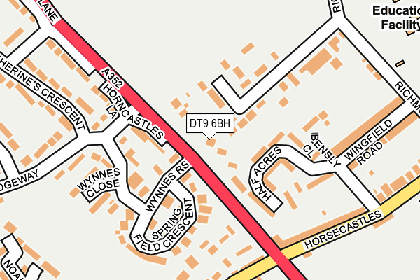 DT9 6BH map - OS OpenMap – Local (Ordnance Survey)