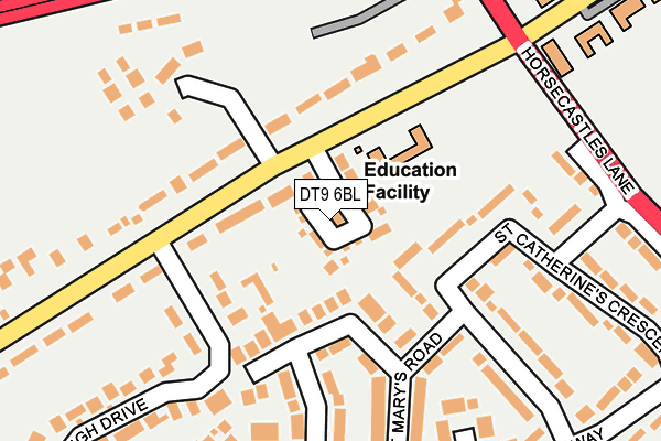 DT9 6BL map - OS OpenMap – Local (Ordnance Survey)