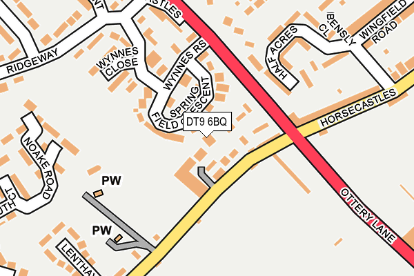DT9 6BQ map - OS OpenMap – Local (Ordnance Survey)
