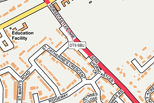 DT9 6BU map - OS OpenMap – Local (Ordnance Survey)
