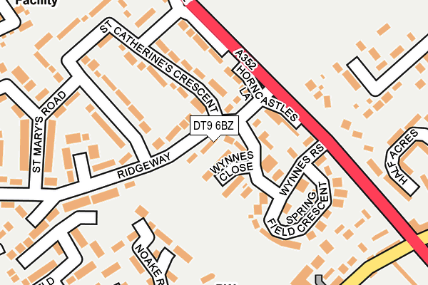 DT9 6BZ map - OS OpenMap – Local (Ordnance Survey)