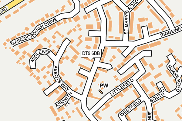 DT9 6DB map - OS OpenMap – Local (Ordnance Survey)