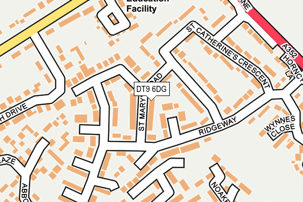 DT9 6DG map - OS OpenMap – Local (Ordnance Survey)