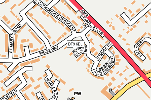 DT9 6DL map - OS OpenMap – Local (Ordnance Survey)