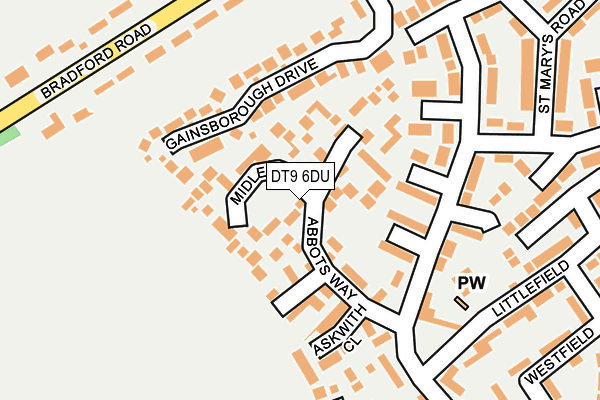 DT9 6DU map - OS OpenMap – Local (Ordnance Survey)