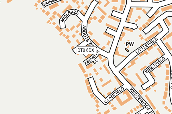 DT9 6DX map - OS OpenMap – Local (Ordnance Survey)