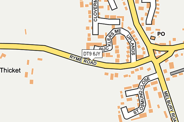 DT9 6JY map - OS OpenMap – Local (Ordnance Survey)