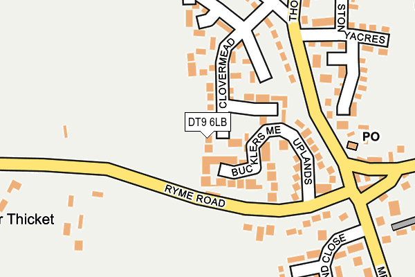 DT9 6LB map - OS OpenMap – Local (Ordnance Survey)