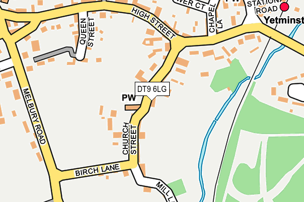 DT9 6LG map - OS OpenMap – Local (Ordnance Survey)