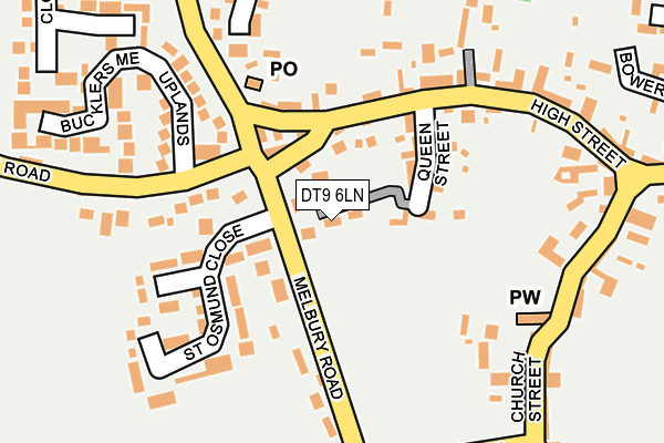 DT9 6LN map - OS OpenMap – Local (Ordnance Survey)