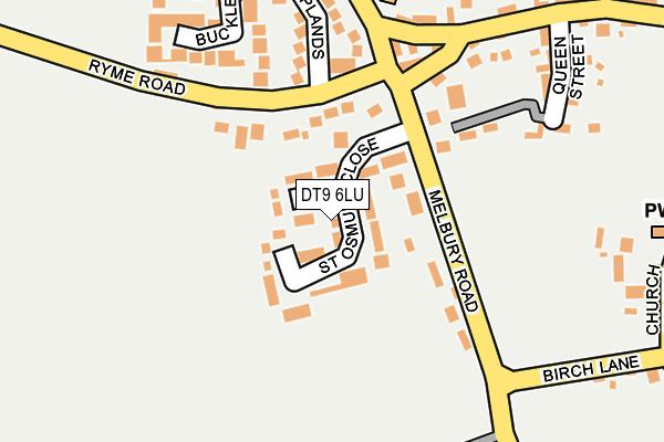 DT9 6LU map - OS OpenMap – Local (Ordnance Survey)