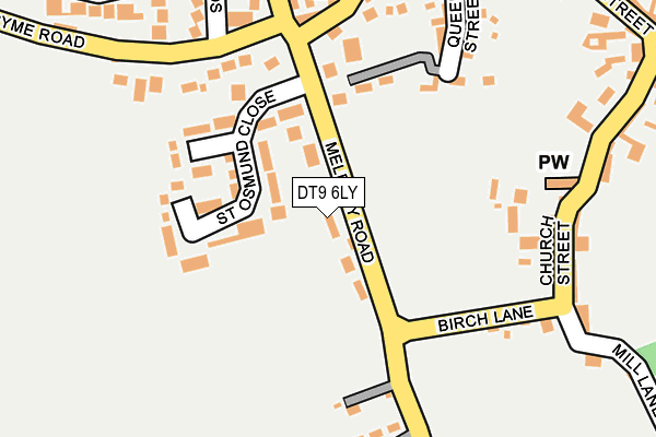 DT9 6LY map - OS OpenMap – Local (Ordnance Survey)