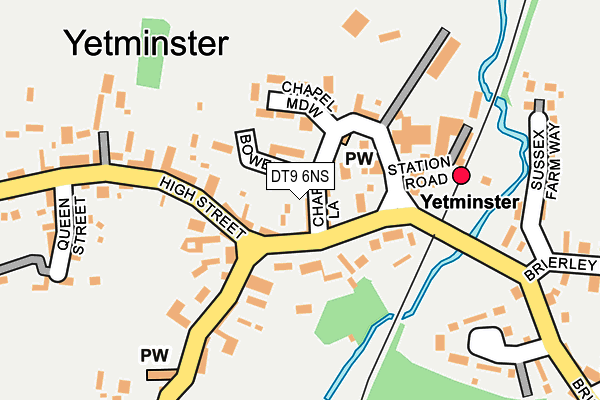 DT9 6NS map - OS OpenMap – Local (Ordnance Survey)
