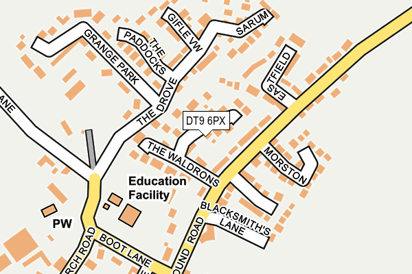 DT9 6PX map - OS OpenMap – Local (Ordnance Survey)