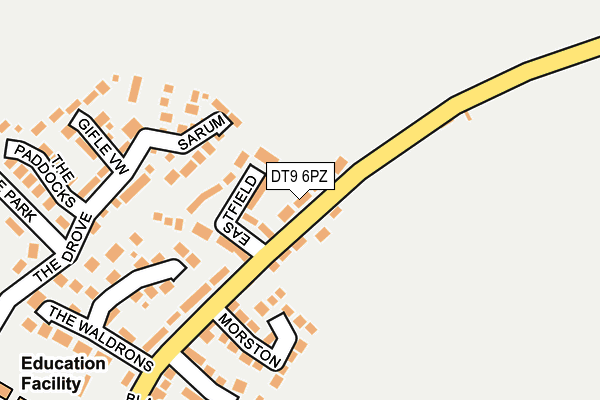 DT9 6PZ map - OS OpenMap – Local (Ordnance Survey)