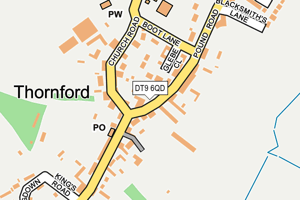 DT9 6QD map - OS OpenMap – Local (Ordnance Survey)