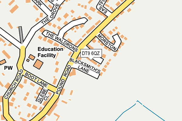 DT9 6QZ map - OS OpenMap – Local (Ordnance Survey)