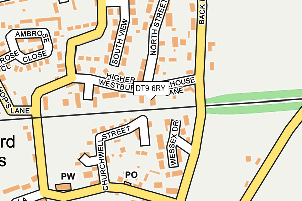 DT9 6RY map - OS OpenMap – Local (Ordnance Survey)