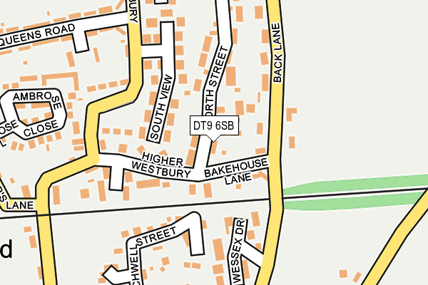 DT9 6SB map - OS OpenMap – Local (Ordnance Survey)