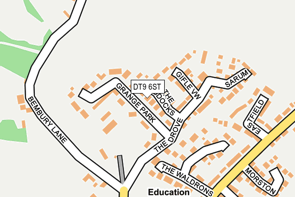 DT9 6ST map - OS OpenMap – Local (Ordnance Survey)