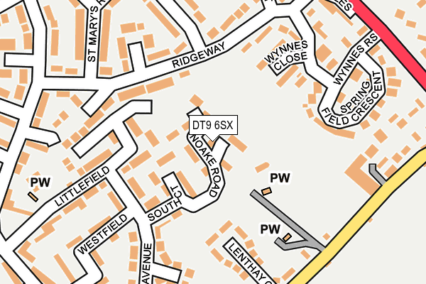 DT9 6SX map - OS OpenMap – Local (Ordnance Survey)