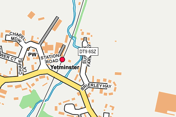 DT9 6SZ map - OS OpenMap – Local (Ordnance Survey)