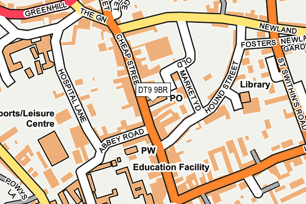 DT9 9BR map - OS OpenMap – Local (Ordnance Survey)