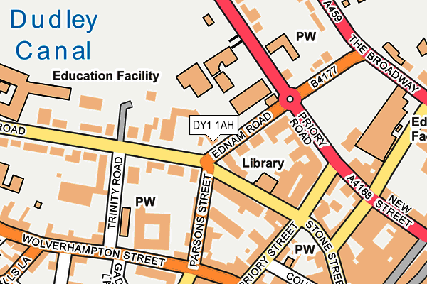 DY1 1AH map - OS OpenMap – Local (Ordnance Survey)