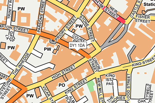 DY1 1DA map - OS OpenMap – Local (Ordnance Survey)