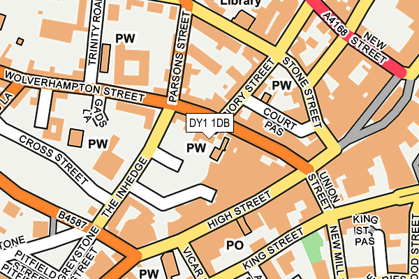 DY1 1DB map - OS OpenMap – Local (Ordnance Survey)