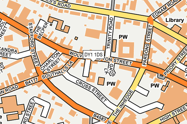 DY1 1DS map - OS OpenMap – Local (Ordnance Survey)