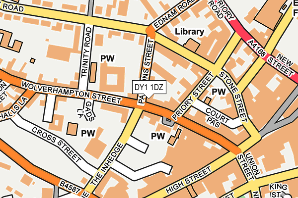 DY1 1DZ map - OS OpenMap – Local (Ordnance Survey)