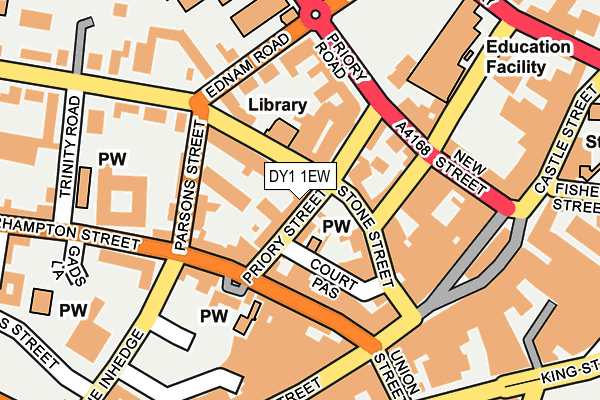 DY1 1EW map - OS OpenMap – Local (Ordnance Survey)