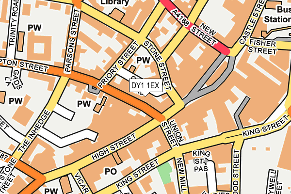 DY1 1EX map - OS OpenMap – Local (Ordnance Survey)