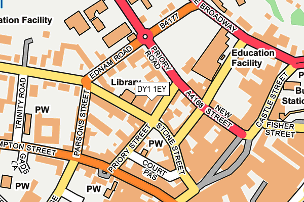 DY1 1EY map - OS OpenMap – Local (Ordnance Survey)