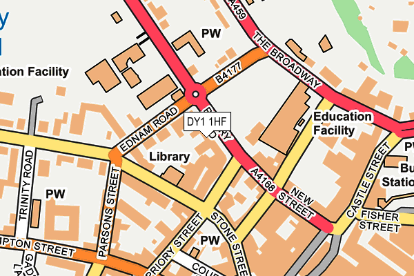 DY1 1HF map - OS OpenMap – Local (Ordnance Survey)