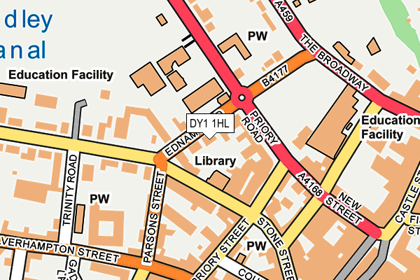 DY1 1HL map - OS OpenMap – Local (Ordnance Survey)