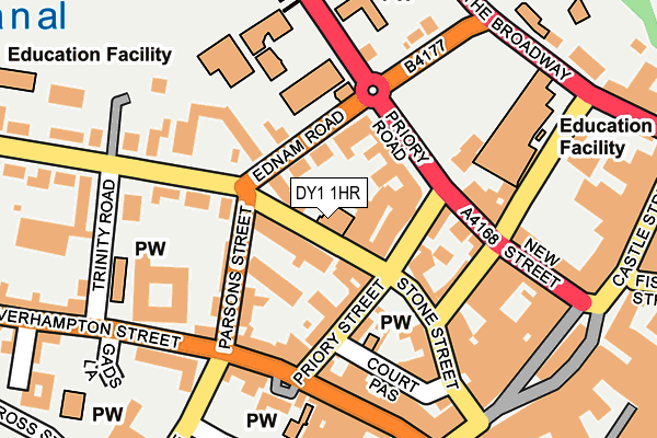DY1 1HR map - OS OpenMap – Local (Ordnance Survey)