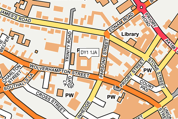 DY1 1JA map - OS OpenMap – Local (Ordnance Survey)