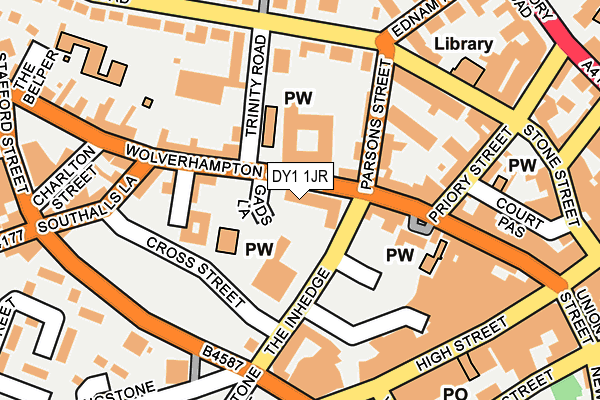 DY1 1JR map - OS OpenMap – Local (Ordnance Survey)