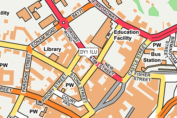 DY1 1LU map - OS OpenMap – Local (Ordnance Survey)