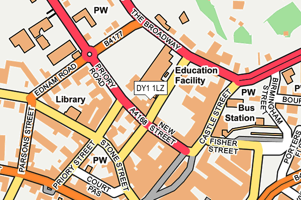 DY1 1LZ map - OS OpenMap – Local (Ordnance Survey)