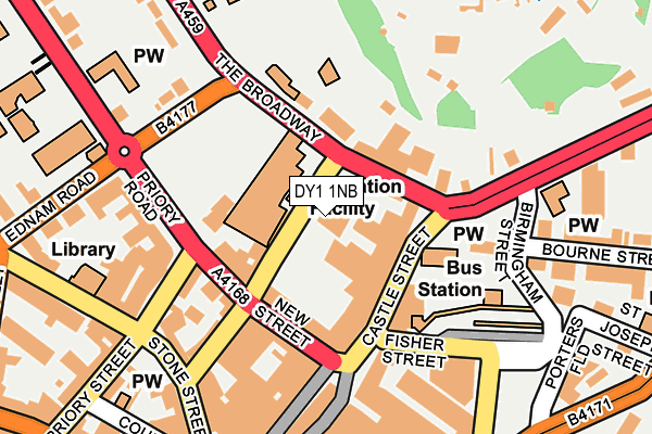 DY1 1NB map - OS OpenMap – Local (Ordnance Survey)