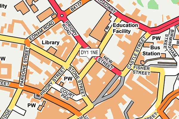 DY1 1NE map - OS OpenMap – Local (Ordnance Survey)
