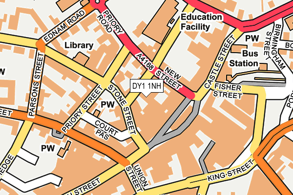 DY1 1NH map - OS OpenMap – Local (Ordnance Survey)