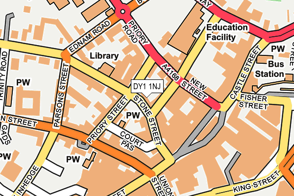 DY1 1NJ map - OS OpenMap – Local (Ordnance Survey)