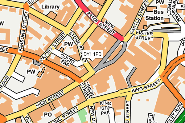 DY1 1PD map - OS OpenMap – Local (Ordnance Survey)